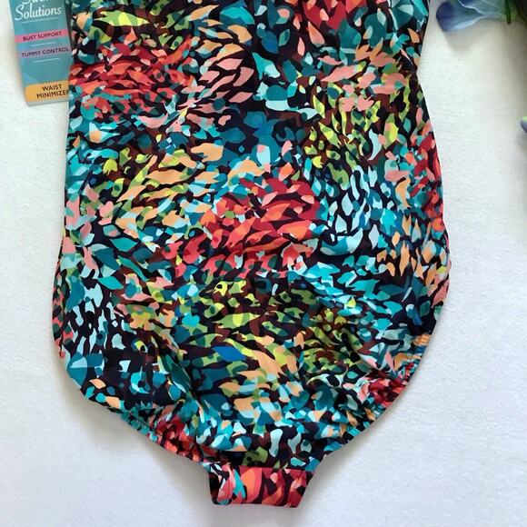 Swim Solutions NWT Waist Minimizer NWT One Piece Swimwear Women 16 - Picture 8 of 12